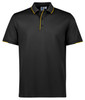 P313MS Biz Collection Focus Mens Short Sleeve Polo Black/Gold