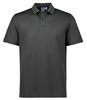 P313MS Biz Collection Focus Mens Short Sleeve Polo Grey/Fluoro Lime