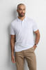 P313MS Biz Collection Focus Mens Short Sleeve Polo White/White Talent