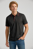 P313MS Biz Collection Focus Mens Short Sleeve Polo Black/Red Talent