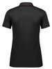 P313LS Biz Collection Focus Womens Short Sleeve Polo Black/Red Back
