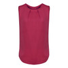 RB973LN Biz Corporates Womens Estelle Sleeveless Pleat Detail Blouse Raspberry