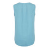 RB973LN Biz Corporates Womens Estelle Sleeveless Pleat Detail Blouse Aqua Back