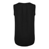 RB973LN Biz Corporates Womens Estelle Sleeveless Pleat Detail Blouse Black Back