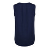 RB973LN Biz Corporates Womens Estelle Sleeveless Pleat Detail Blouse Navy Back