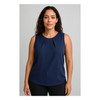 RB973LN Biz Corporates Womens Estelle Sleeveless Pleat Detail Blouse Navy Model