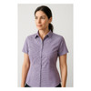 42512 Biz Corporates Womens Newport Short Sleeve Shirt Purple Reign Model