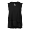 RB260LN Biz Corporates Womens Seville Sleeveless Layered Blouse Black