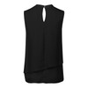 RB260LN Biz Corporates Womens Seville Sleeveless Layered Blouse Black Back