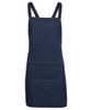 5ACBD JB's Wear Cross Back Denim Apron (Without Straps) Navy