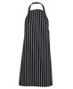 5BS JB's Wear Bib Striped Apron With Pocket Black/White 5BS JB's Wear Bib Striped Apron With Pocket Black/White