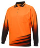 6HVRL JB's Wear Hi Vis Long Sleeve Rippa Sub Polo Orange/Black Side