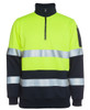 6HZFS JB's Wear Hi Vis 1/2 Zip (D+N) Fleecy Sweat with Reflective Tape Lime/Navy 6HZFS JB's Wear Hi Vis 1/2 Zip (D+N) Fleecy Sweat with Reflective Tape Lime/Navy