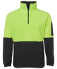 6HVPF JB's Wear Hi Vis 1/2 Zip Polar Fleece Lime/Black 6HVPF JB's Wear Hi Vis 1/2 Zip Polar Fleece Lime/Black