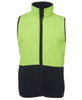 6HVPV JB's Wear Hi Vis Polar Vest Lime/Navy 6HVPV JB's Wear Hi Vis Polar Vest Lime/Navy