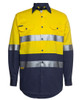 6DNWL JB's Wear Hi Vis L/S (D+N) 150g Work Shirt Yellow/Navy