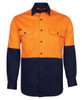 6HWSL JB's Wear Hi Vis L/S 150g Shirt Orange/Navy