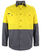 6HWSL JB's Wear Hi Vis L/S 150g Shirt Yellow/Charcoal