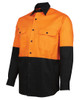 6HWSL JB's Wear Hi Vis L/S 150g Shirt Orange/Black Side