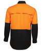 6HWSL JB's Wear Hi Vis L/S 150g Shirt Orange/Black Back
