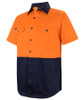 6HWSS JB's Wear Hi Vis Short Sleeve 150g Shirt Orange/Navy Side