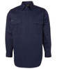 6WSCF JB's Wear L/S 190g Close Front Work Shirt Navy 6WSCF JB's Wear L/S 190g Close Front Work Shirt Navy