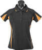 2304 Aussie Pacific Eureka Lady Polo Black/Gold