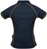 2310 Aussie Pacific Endeavour Lady Polo Navy/Gold Back