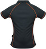 2310 Aussie Pacific Endeavour Lady Polo Slate/Orange Back