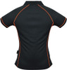 2310 Aussie Pacific Endeavour Lady Polo Black/Orange Back