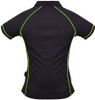 2310 Aussie Pacific Endeavour Lady Polo Black/Green Back