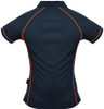 2310 Aussie Pacific Endeavour Lady Polo Navy/Orange Back