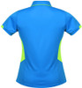 2311 Aussie Pacific Tasman Lady Polo Cyan/Neon Green Back