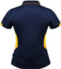 2311 Aussie Pacific Tasman Lady Polo Navy/Gold Back