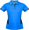 2311 Aussie Pacific Tasman Lady Polo Cyan/Black