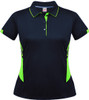 2311 Aussie Pacific Tasman Lady Polo Navy/Neon Green
