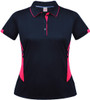 2311 Aussie Pacific Tasman Lady Polo Navy/Neon Pink