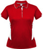 2311 Aussie Pacific Tasman Lady Polo Red/White