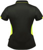 2311 Aussie Pacific Tasman Lady Polo Slate/Neon Yellow Back