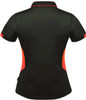 2311 Aussie Pacific Tasman Lady Polo Slate/Neon Orange Back