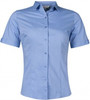 2903S Aussie Pacific Mosman Lady Shirt Short Sleeve Mid Blue