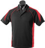 3301 Aussie Pacific Premier Kids Polo Black/Red