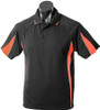 3304 Aussie Pacific Eureka Kids Polo Black/Orange