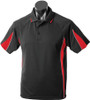 3304 Aussie Pacific Eureka Kids Polo Black/Red