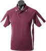 3304 Aussie Pacific Eureka Kids Polo Maroon/White