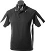 3304 Aussie Pacific Eureka Kids Polo Black/White