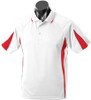1304 Aussie Pacific Eureka Mens Polo White/Red