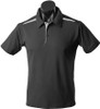 1305 Aussie Pacific Patterson Mens Polo Black/Ashe 1305 Aussie Pacific Patterson Mens Polo Black/Ashe