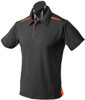 1305 Aussie Pacific Patterson Mens Polo Black/Orange