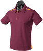 1305 Aussie Pacific Patterson Mens Polo Maroon/Gold